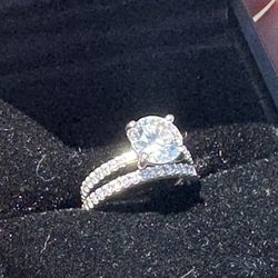 Diamond Engagement Ring with Wedding Band
