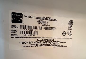 Fridge- Kenmore , double door
