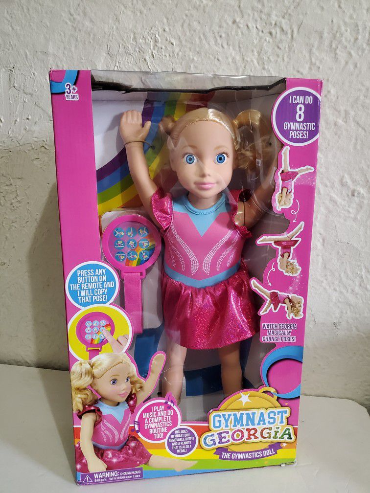 Gymnast Georgia Doll Electronic Poseable Remote Control Music Blonde Girl