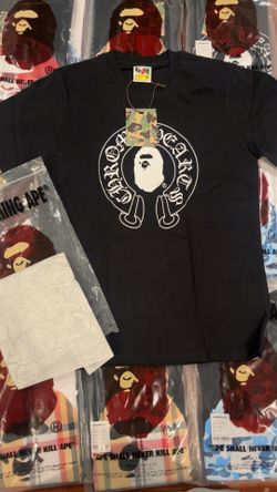 Black bape x Chrome heart shirt