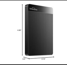 UnionSine 2TB Ultra Slim Portable External Hard Drive HDD-USB 3.0 for PC