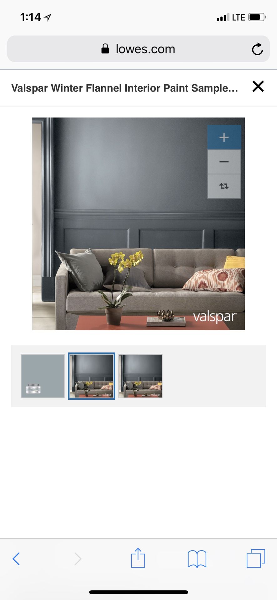3 gallons Valspar interior flat paint in Winter Flannel