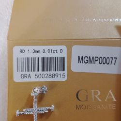 Moissanite Cross Diamond Tested