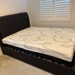 bed with mattress