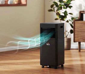 8,000 BTU Portable Air Conditioner Cools 200 Sq. Ft. with 24 Hour Timer in Black