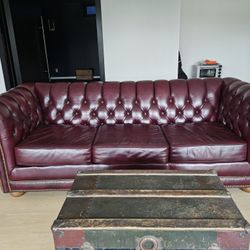Leather Chesterfield Sofa Set 