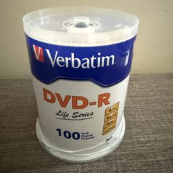 Verbatim Life Series 16x DVD-R Discs - Pack of 100-Sealed 
