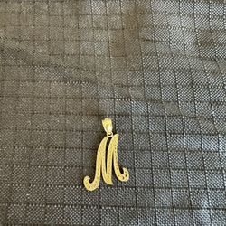 The Letter “M” Gold Pendant