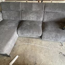 Grey Recliner Sectional