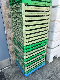 Stackable Plastic Storage Crates – Large Lot
