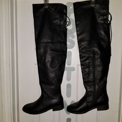 Black Thigh High Boots