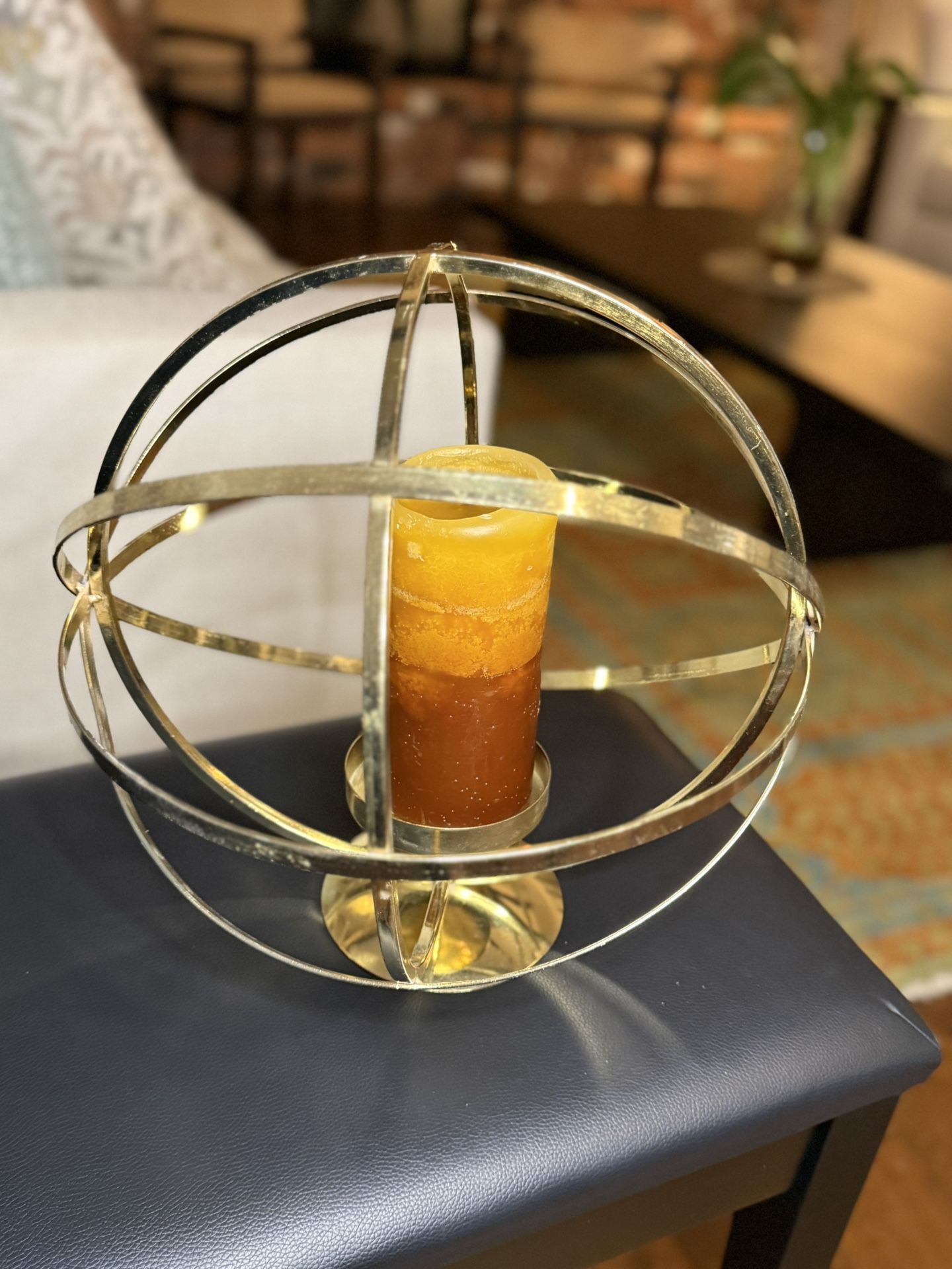 ✨ ZGallerie Gold Orb Candle Holder – Modern Elegance ✨