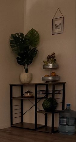 6-Tier Kitchen Bakers Rack, Versatile Coffee Bar and Microwave Oven Stand - Steel Frame with Wire Basket