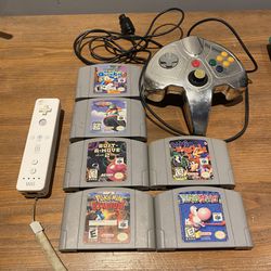 6 N64 Games, Good Controller, And A Wii Remote 