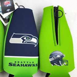 Seahawks Bottle Hugger Bright Green - Double Sided