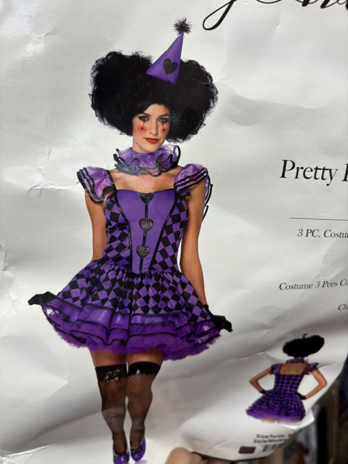 New, Women’s Clown Costume Size M/L 