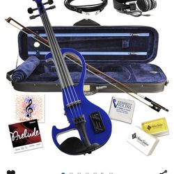Electric Violin Gunnel Edge Full Size W/case & Accessories 