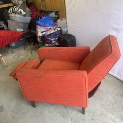 Orange Fabric Recliner