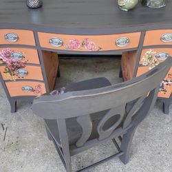 Vintage Quality Desk Professionally Painted 