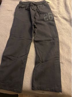 Essentials vintage black Sweatpants with Number 26 Graphic