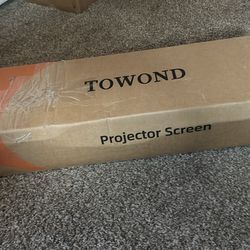 Projector Screen and Stand,Towond 120 inch Outdoor Projection Screen, Portable 16:9 4K