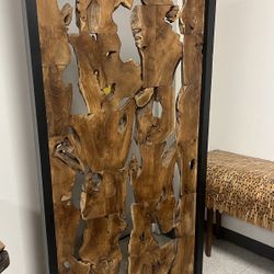 Teak Root Slice Abstract Floor Stand 