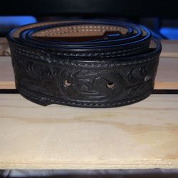 Vintage Hand Tooled leather  Belt Factory El Frida Az.