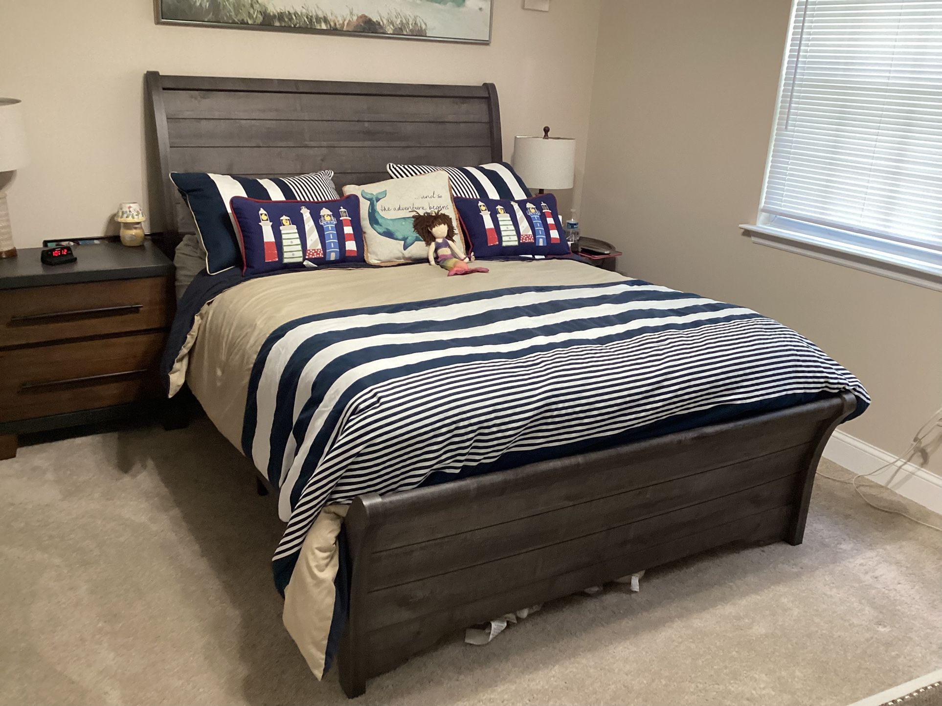 Ashley Queen Bedframe. NO MATTRESS