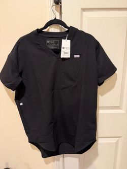 FIGS Technical Collection Tunic Scrub Top XS Black