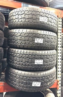 ✅ 4 USED TIRES 275/65R18 TOYO OPEN COUNTRY AT ALL TERRAIN LT275/65R18 OFF ROAD 275 65 18