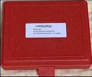 Accusize Industrial Tools 1/8'' Thickness 10 Pairs Precision Parallel Sets, 6'' Length, Eg10-1400