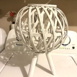 Wood Wicker, Plant Holder Or Battery Operated Candle Holder