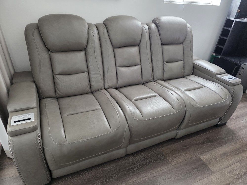 Electric reclining sofa.