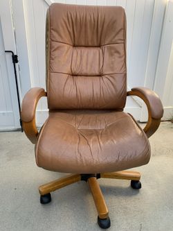 Brown Leather Office Chair