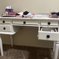 Wood White Desk