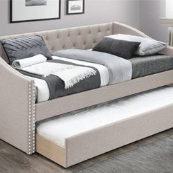 TWIN DAY BED WHIT TRUNDLE MATTRESS SOLD SEPARATELY NEW IN BOX ☎️ 1714586,2564 