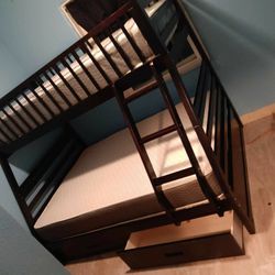 Twin/Full Bunkbed W/2 STORAGE DRAWERS(Mattress Included:$745)