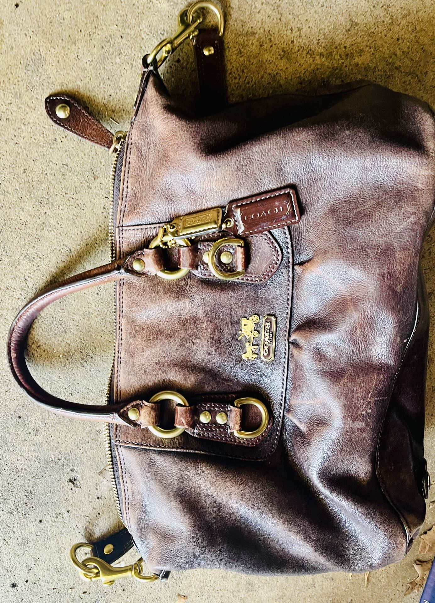 Soft Leather Brown Coach Purse/bag