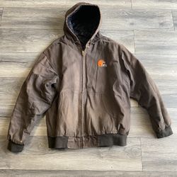 Vintage brown Cleveland Browns workwear jacket