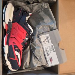 Balenciaga Track Sneakers Red Dark Grey White