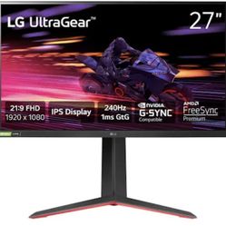 LG UltraGear 27” FHD 240Hz 1ms NVIDIA G-SYNC Desktop Monitor