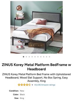 Zinus Korey King Metal Bed Frame