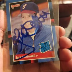 JACK MCDOWELL AUTOGRAPHED 1988 DONRUSS #47 RATED ROOKIE BASEBALL CARD