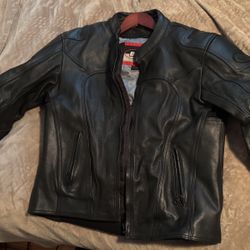 Bilt Motorcycle Leather Jacket Size 42 