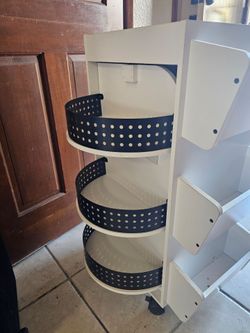 Shop Studio Designs 21.75 in. W x 14.25 in. D x 34.5 in. H Swivel 3-Shelf PB Utility Craft Mobile
