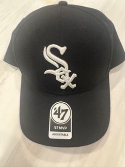 Chicago White Sox Baseball Hat - Adjustable - 47 Brand - Black And White