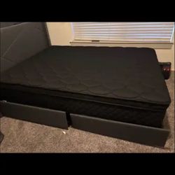 Bed frame with bed
