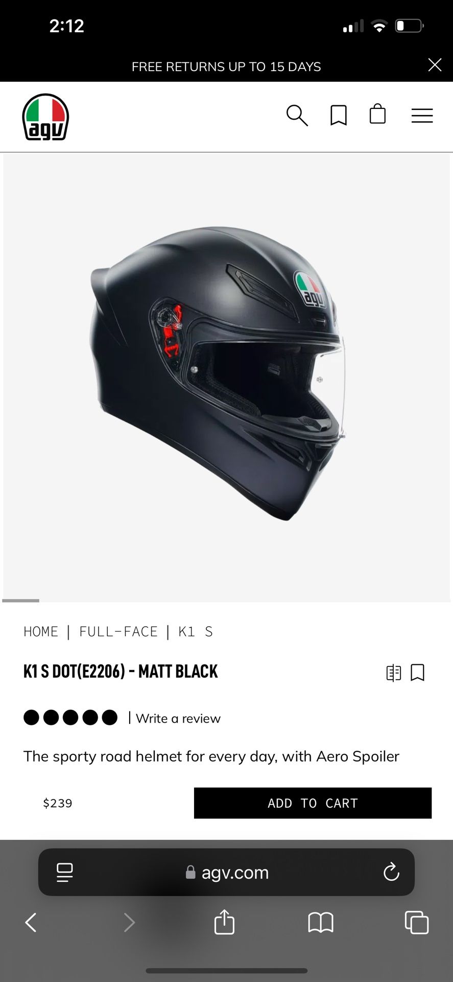 AGV K1 S M/L