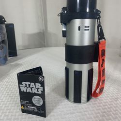 Disney Star Wars Lightsaber Water Bottle Park Souvenir w/Lanyard