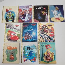 Lot Of 10 A Little Golden Book Disney Pixar Books: Toy Story Wall-e Frozen Cars